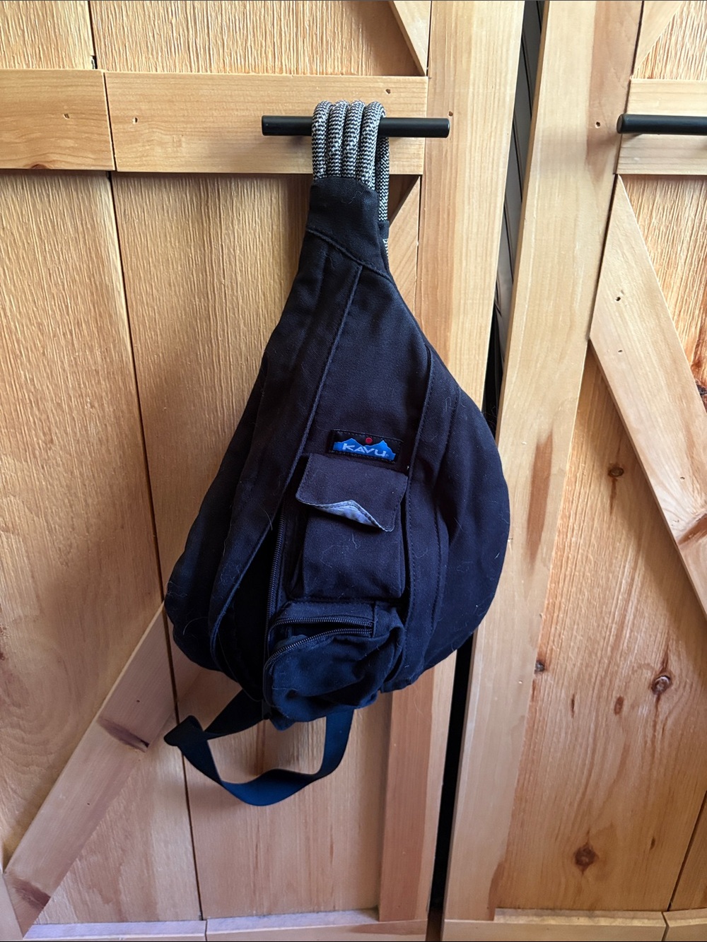 Kavu Black Sling Bag — Compact Crossbody